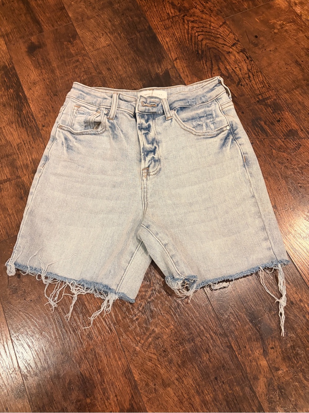 Risen Light Wash Denim Cutoff Shorts